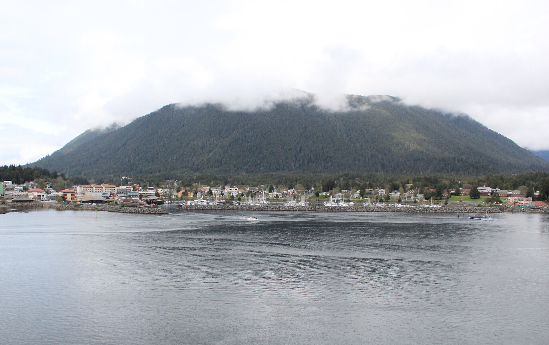Sitka’s forested mountain landscape viewed from Gavan Hill.